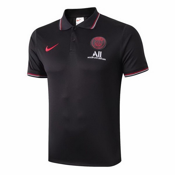 Polo Paris Saint Germain 2019-20 Rote Schwarz Fussballtrikots Günstig